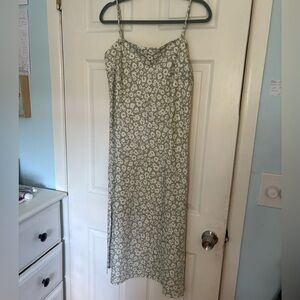 Floral Green Slip Dress